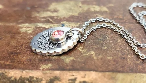 Vista 45 de Birth Month Flower and Birthstone Necklace