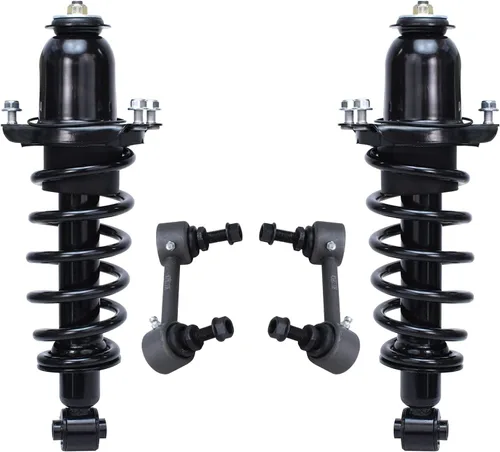 Vista 82 de Detroit Axle - Kit de 4 piezas RWD Puntales Delanteros Barras Estabilizadoras para Ford F-150 2021 2022 2023 2024, 2 Puntales con Resorte Helicoidal