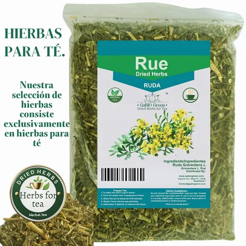 Vista 4 de RUE Hierbas Secas Ruda Seca, Ruda Graveolens, hojas y ramas de ruda Hojas Secas de Ruda (Ruta graveolens) Ingrediente Herbal Crudo (2 Onzas)