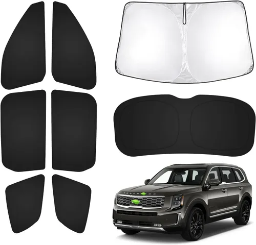 Vista 31 de T TGBROS Parasol para parabrisas para BMW X1 F48 2016 2017 2018 2019 2020 2021 2022 para ventana de automóvil, con bloqueo UV grueso y opaca
