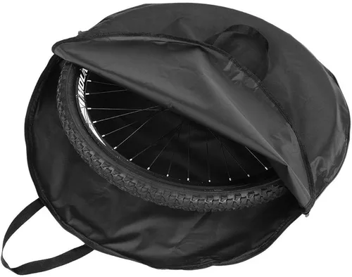 Vista 8 de Yosoo Negro Nylon Bicicletas Rueda Bolsa de transporte Traje para Mountain Road Bike Ruedas delanteras y traseras 27,5 y 29 pulgadas Opcional