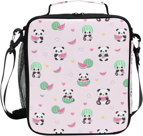 Vista 11 de MNSRUU Bolsas de almuerzo para niños y niñas, bonita mariquita roja, reutilizable, aislada, kit de bolsa térmica para comidas, organizador de bolsa