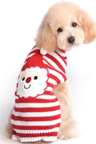 Vista 10 de Suéter festivo para mascota con diseño de reno Suéter para perro navideño Prendas tejidas cálidas para invierno par a mascotas, m Reno de dibujos
