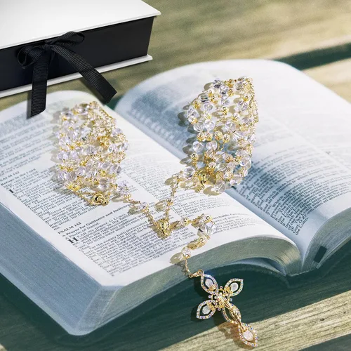 Vista 5 de Lazo para boda,Lazo de boda para regalo de ceremonia,Rosario Lazos para Boda Católica,Lazos Para Bodas De Iglesia Para Novios,Lazo para ceremonia