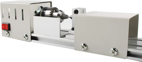 Vista 3 de Mini máquina de torno 12V-24VDC 96W Mini Torno de madera Accesorios de fresado para bricolaje Taladro de madera Herramienta rotativa (Grupo 2)