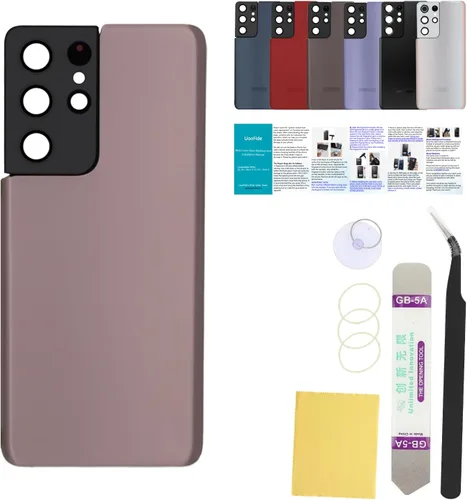 Vista 45 de Compatible con Samsung Galaxy Note 8 - Carcasa trasera de repuesto de cristal de 6.3 pulgadas, SM-N950, todos los portadores con manual de Negro