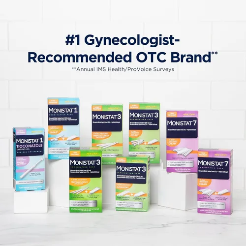 Vista 5 de Monistat 7 - Tratamiento para candidiasis de 7 días para mujeres, crema de miconazol (tubo de 45g) y 7 aplicadores, para el alivio de la picazón
