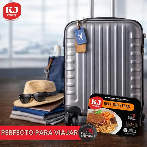 Vista 6 de KJ Poultry Comidas preparadas Kosher – Carne de carne y kugel de ternera, comidas de carne MRE listas para comer, comida de shabbos (paquete de 1)