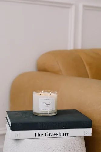 Vista 7 de Home & Holiday - Vela perfumada de 3 mechas, 43 horas de combustión, velas de soja de lujo de 3 mechas, velas de cera de soja no tóxicas, vela