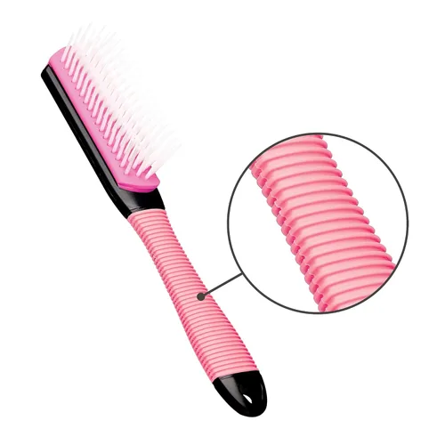 Vista 3 de KISS Colors & Care Mini cepillo antideslizante ajustable para niños, color rosa, suave, suave y elegante, resultados sin nudos, menos roturas