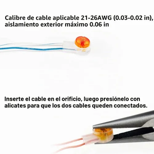 Vista 5 de BUYGOO 200 unids impermeable gel relleno naranja claro botón teléfono conectores UY empalme a tope conector K1 cable de red terminales