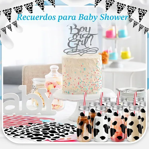 Vista 2 de SiliFine - Juego de 24 mini botellas de leche de 7 onzas con tapas