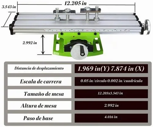 Vista 7 de Mesa de banco compuesto compacto de aluminio banco superior de carpintería Mesa deslizante cruzada Accesorio de tornillo de banco Clarmp 2 ejes