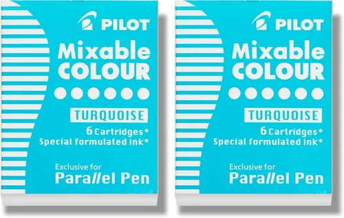 Vista 6 de PILOT Recambios de tinta Parallel de color mezclable para plumas de caligrafía, 12 colores, paquete de 12 (77312)
