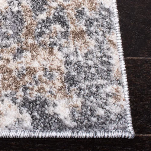 Vista 2 de SAFAVIEH Aston Collection - Alfombra decorativa, 2 x 5 pies, gris claro y gris, diseño abstracto moderno, no desprende pelusa y de fácil cuidado