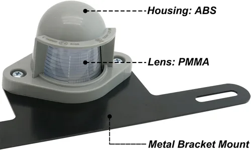 Vista 5 de Luz de matrícula LED [+Montaje con soporte] Lámpara de placa de número Luz de remolque Impermeable 12V/24V DC Luces de etiqueta de matrícula
