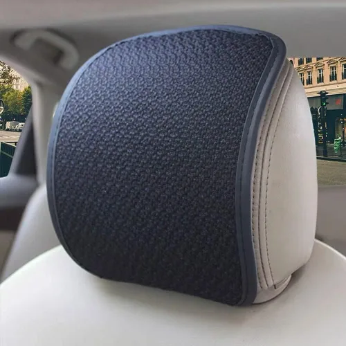 Vista 10 de Paquete de 2 fundas para reposacabezas de asiento de automóvil, flexible, transpirable, elástico, ajuste universal para todos los accesorios Beige