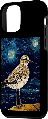 Vista 2 de Funda para iPhone 12 mini Sandpiper Starry Night Painting Hombres Mujeres Niños