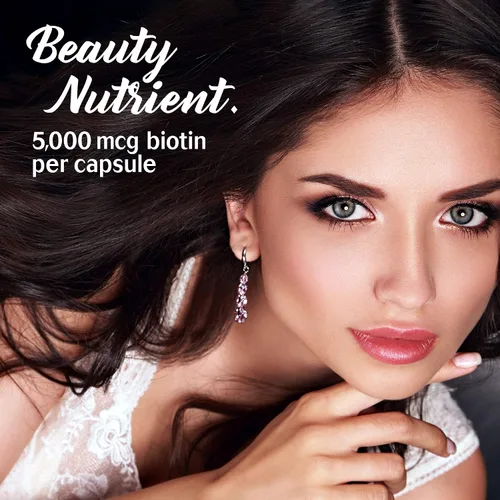 Vista 4 de Bluebonnet Nutrition Biotin 5000 mcg, soporte para el cabello y las uñas*, sin OMG, vegano, certificado Kosher, sin gluten, sin soja, sin lácteos