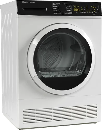 Vista 12 de Lavadora compacta West Bend de carga frontal con 15 ciclos de lavado, pantalla LED, puerta transparente, diseño apilable y que ahorra espacio