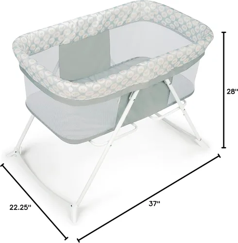 Vista 6 de Ingenuity Snooze & Stow - Moisés plegable portátil mecedor, Sheppy, a partir de 0 meses