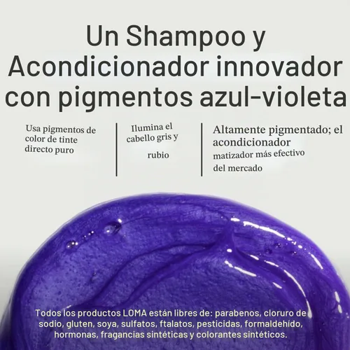 Vista 6 de Loma Hair Care Champú violeta, vainilla/naranja sangre, 12 onzas líquidas