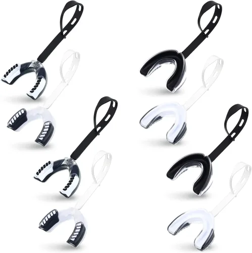 Vista 9 de 8 protectores bucales de fútbol juvenil con correa, protector bucal deportivo suave para fútbol, baloncesto, hockey, boquilla deportiva para niños