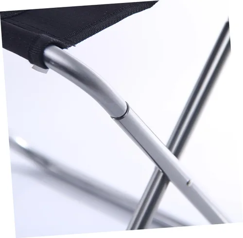 Vista 4 de Mipcase Outdoor Folding Stool, Aluminum Alloy, Lightweight, Foldable, Black