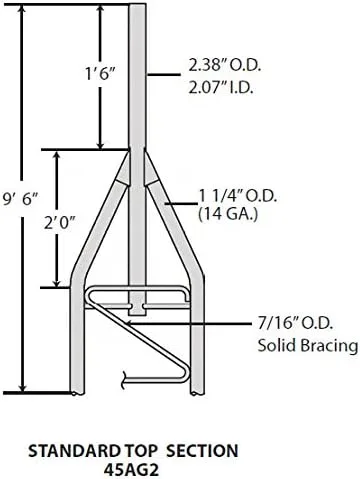 Vista 2 de ROHN 45SS030 Serie 45G Kit de torre autoportante de 30 pies, sin hielo