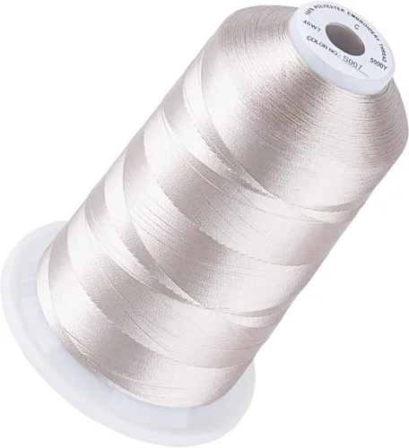 Vista 27 de Simthread 5500 yardas de hilo de bordar, 5000M de alto rendimiento 40WT 100% hilo de poliéster – 170+ colores vívidos, clasificado de alta velocidad