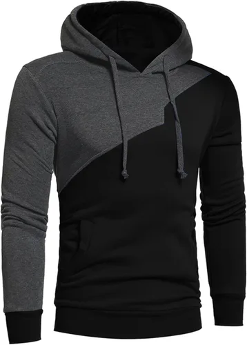 Vista 4 de Conjunto deportivo de 2 piezas para hombre, conjunto deportivo de invierno de 2024, trajes deportivos de manga larga con capucha y pantalones