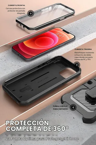 Vista 5 de SUPCASE Funda para iPhone 13 Mini (5.4 pulgadas) con protector de pantalla