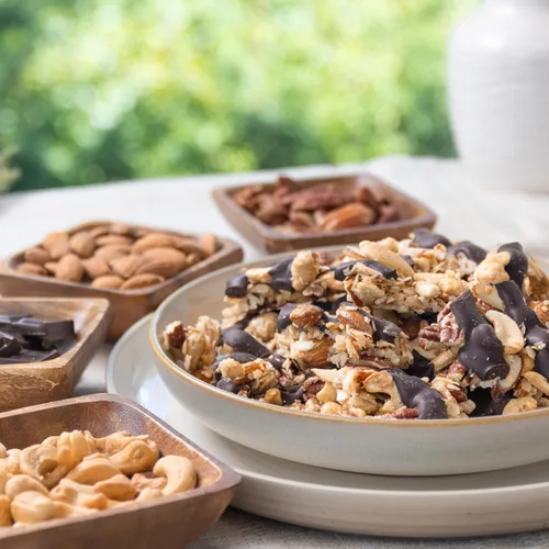 Vista 6 de Inno Foods - Racimos de nueces de chocolate oscuro, sin gluten, sin OMG, paquete de 3, 16 onzas cada uno