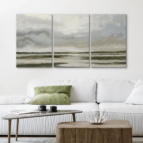 Vista 65 de wall26 Lienzo enmarcado para pared, juego de arte de acuarela pastel, paisaje rural, ilustraciones con formas abstractas, arte moderno, decorativo