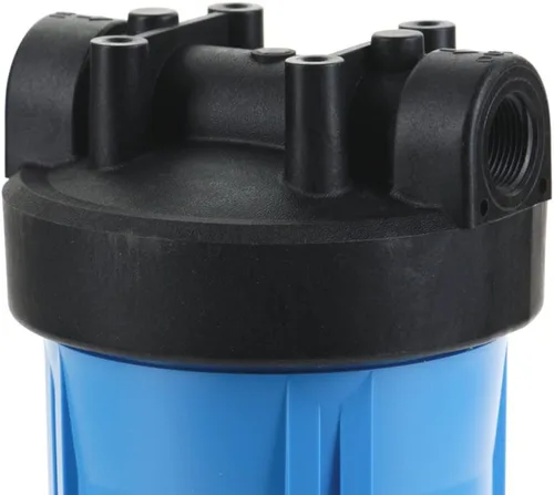 Vista 2 de Hydronix HF45-10BLBK10 Carcasa del filtro de agua NSF enumeró puertos de 10" - 1
