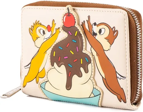 Vista 2 de Loungefly Disney Chip and Dale Cherry On Top - Cartera de piel sintética, Multi