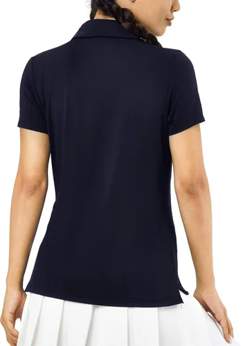 Vista 3 de FairyLavie Camiseta polo de golf para mujer, manga corta, 3 estilos, para trabajo, diario, entrenamiento, ligera, de secado rápido, UPF 50+