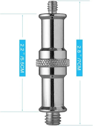 Vista 8 de WELLMAKING Soporte de luz, soporte de luz LED de 72 pulgadas, trípode de luz plegable inversa, 2 piezas estándar de 1/4 a 3/8 pulgadas, convertidor