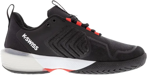 Vista 4 de K-Swiss Zapatillas de tenis Ultrashot 3 para hombre, AsfaltoJet BlackSpicy Orange