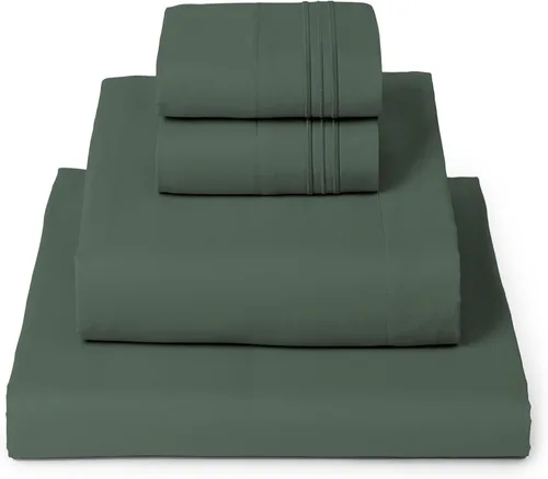 Vista 64 de Mellanni Juego de sábanas Twin XL - Juego de ropa de cama de 4 piezas de la colección icónica, (incluyendo 2 fundas de almohada), bolsillo profundo