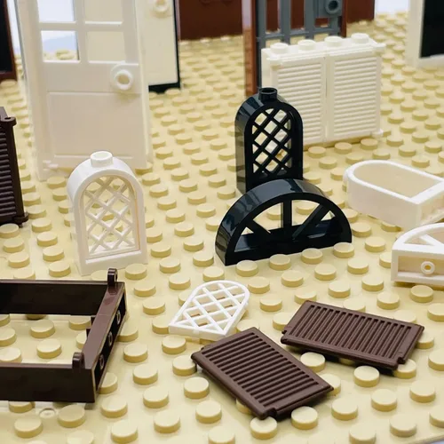 Vista 7 de Kit de ladrillos de construcción, lentes y ventanas, accesorios compatibles con ladrillos clásicos genéricos para niños, kits de construcción