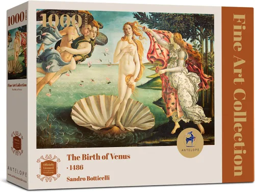 Vista 2 de Antelope - Rompecabezas de 1000 piezas para adultos, rompecabezas de nacimiento de Venus, 1000 piezas, licencia oficial de Sandro Botticelli, alta