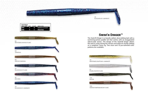 Vista 3 de Yum Lures Yum Swim 'N Dinger Watermelon/Pearl Laminate