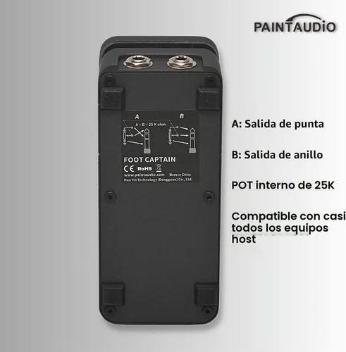 Vista 2 de Paint Audio Interruptor de pie Capitán Dual Salidas Pedal de expresión Multi-efectos Compatible para conexión punta/anillo