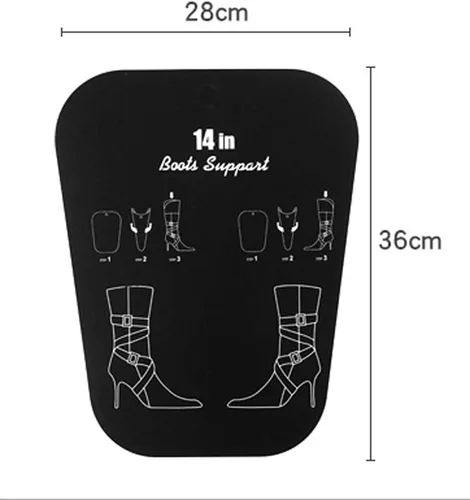 Vista 2 de XUMIN 2 pares de plástico negro grueso para botas largas con inserciones de forma de botas altas y cortas soporte automático soporte soporte soporte