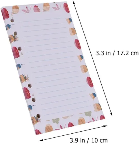 Vista 3 de STOBOK Paquete de 100 hojas de cuaderno con rayas anchas para diario