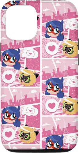Vista 28 de Miraculous Ladybug Chibi Collection Mensaje para Cat Noir Funda para iPhone 17