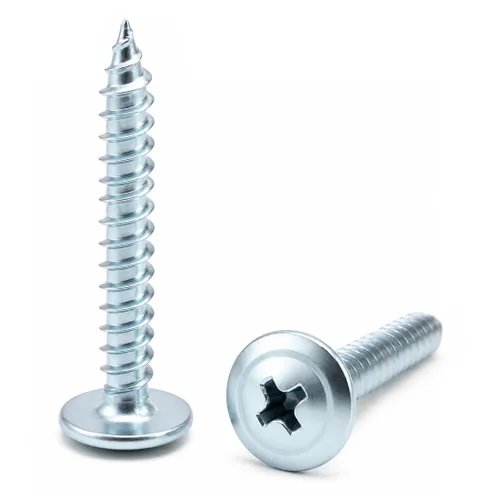 Vista 10 de BCP Fasteners Tornillos de madera con cabeza de braguero galvanizada #8 x 1, paquete de 100 Cabeza de armadura modificada, Phillips Drive, rosca