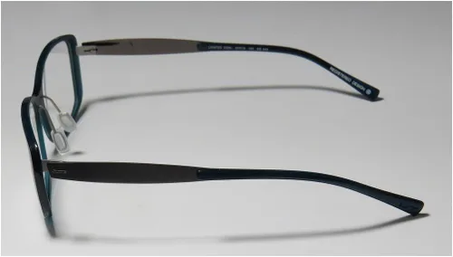 Vista 4 de Lightec 7035l - Lentes ópticos para hombre y mujer con bisagras flexibles de borde completo (53-15-135, verde azulado/gris)