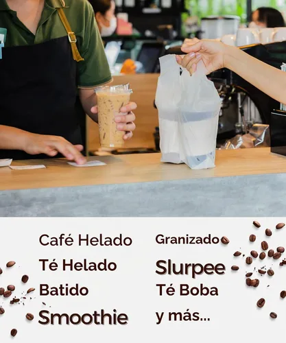 Vista 5 de Paquete de 100 vasos de plástico transparente de 24 onzas con tapas sin popote, vasos desechables de plástico para café helado, tazas para llevar